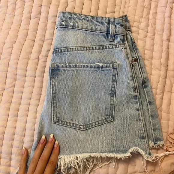 Zara Ripped Jean Shorts - Picture 2 of 2
